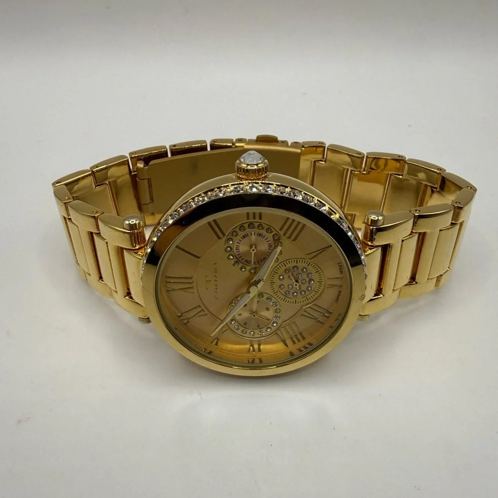 Tavan Seven Seas Women's Multifunction Watch Gold Tone Quartz (New Battery)